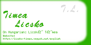 timea licsko business card